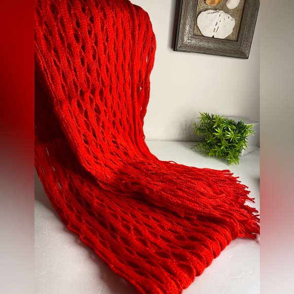 Fashion Accessories Accessories - Modern BohoChic Red Scarf